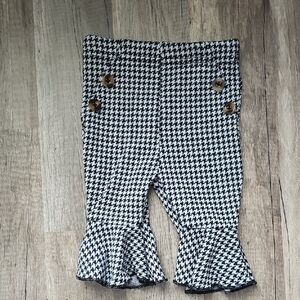 Black and Gray Houndstooth Baby 0-3 month Bell Bottoms